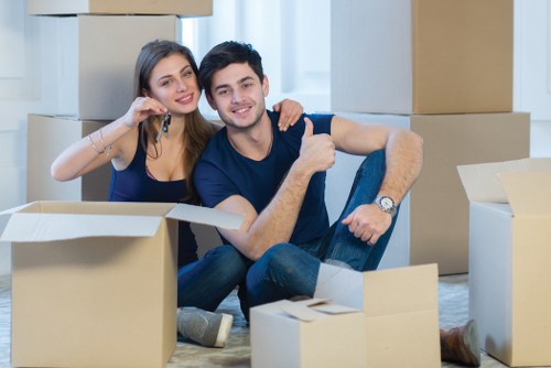 Office removals team planning a move in Wembley