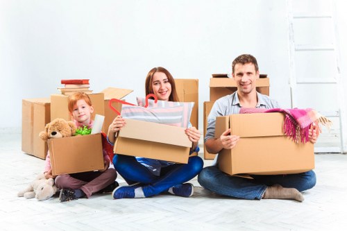 Flat removals team handling a Wembley apartment move