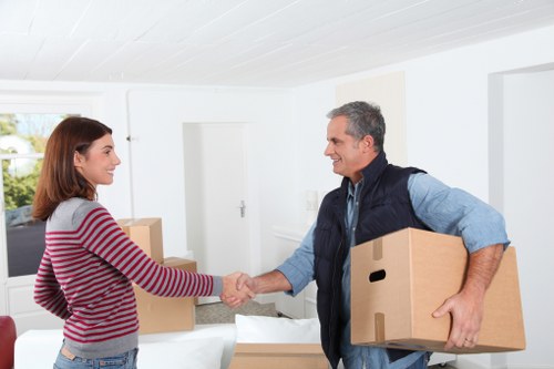 Careful wrapping and boxing of fragile household items