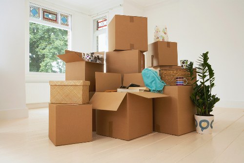 Commercial removals team working in Wembley