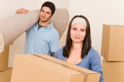 Removal van loading for a Wembley apartment relocation