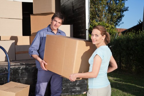 Local commercial movers handling business items in Wembley